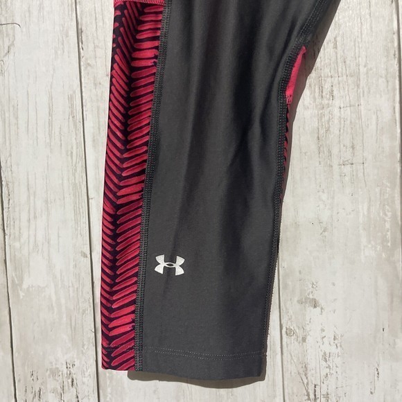 Under‎ Armour Women's Compression Alpha Yoga Capri Grey / Pink Size Medium - Picture 4 of 7